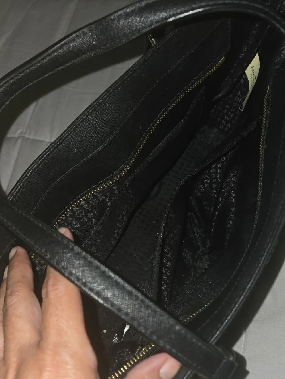 kate spade Black Saffiano Leather Tote